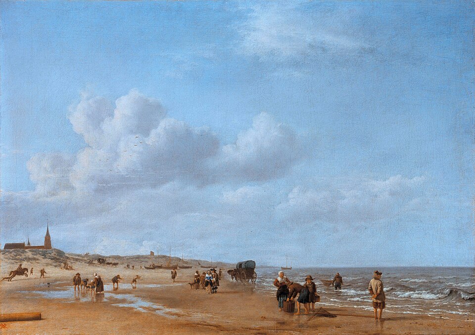Isaac Israëls: Adriaen van de Velde, The Beach at Scheveningen, 1685, Gemäldegalerie Alte Meister, Kassel, Germany.
