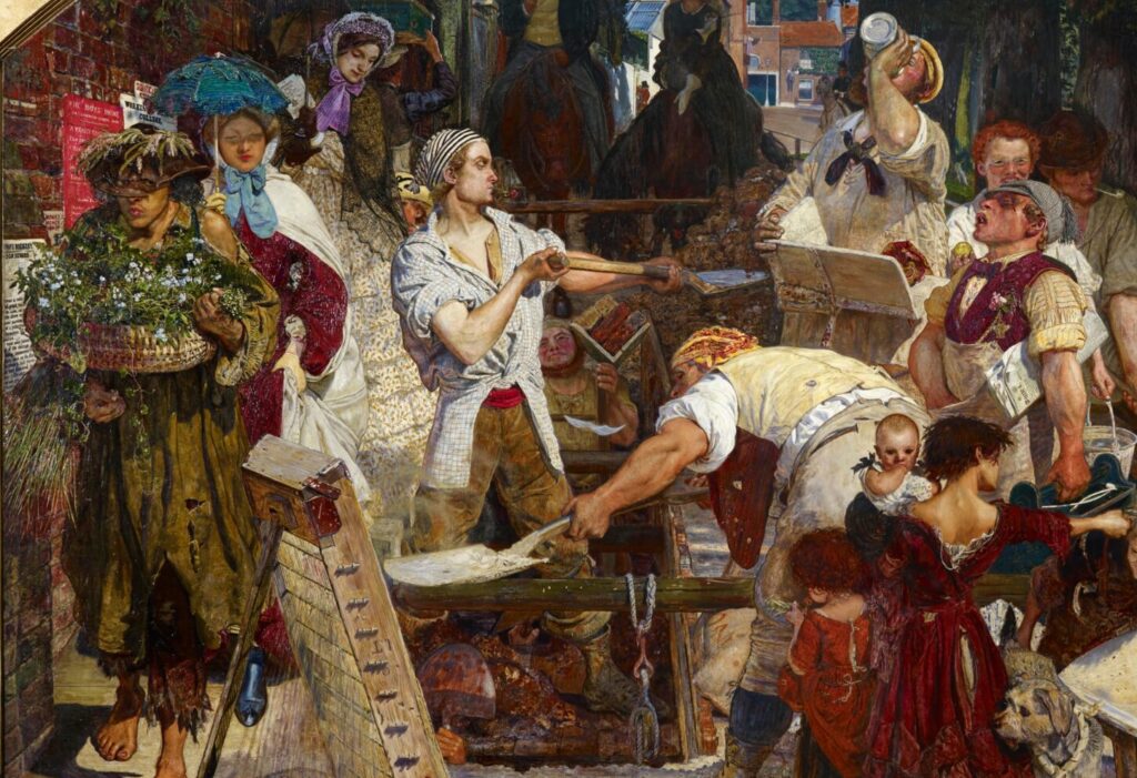 Ford Madox Brown Work: Ford Madox Brown, Work, 1852–1865, Manchester Art Gallery, Manchester, UK. Detail.
