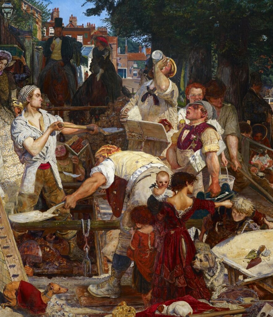 Ford Madox Brown Work: Ford Madox Brown, Work, 1852–1865, Manchester Art Gallery, Manchester, UK. Detail.
