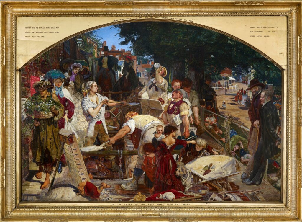 Ford Madox Brown Work: Ford Madox Brown, Work, 1852–1865, Manchester Art Gallery, Manchester, UK.
