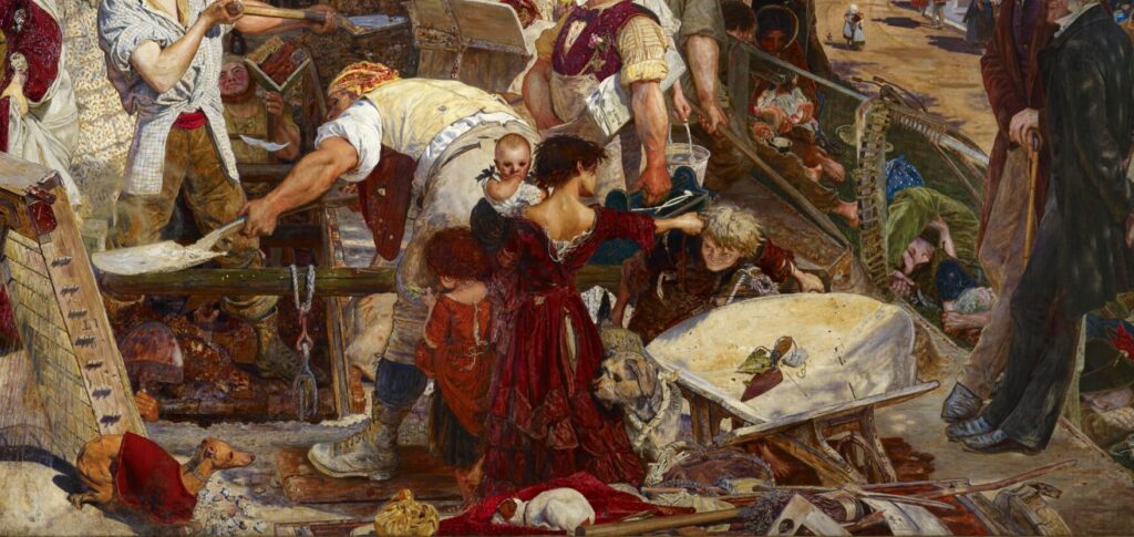 Ford Madox Brown Work: Ford Madox Brown, Work, 1852–1865 Manchester Art Gallery, Manchester, UK. Detail.
