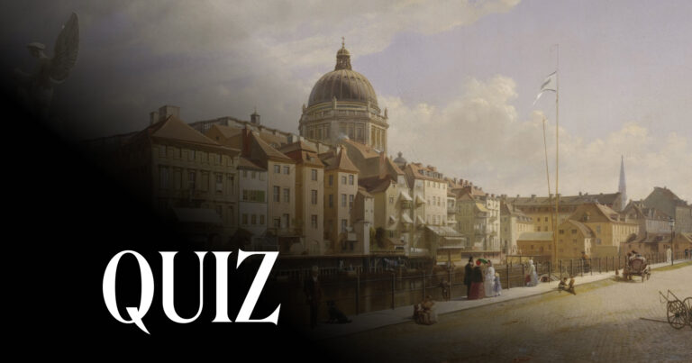 Eduard Gaertner, Rear View of the Houses at Schloßfreiheit, 1855, Alte Nationalgalerie, Berlin, Germany. Wikimedia Commons (public domain). 
