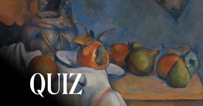 Paul Cézanne, Ginger Pot with Pomegranate and Pears, 1890–1893, The Phillips Collection, Washington, DC, USA. Detail.
