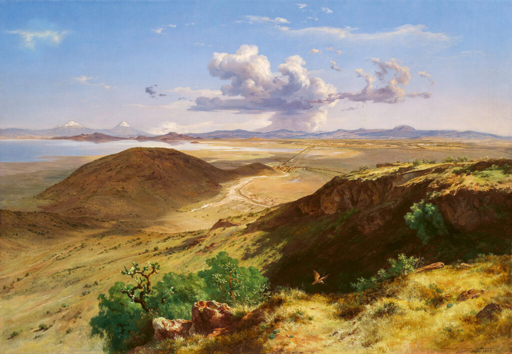 José María Velasco: José María Velasco, The Valley of Mexico, 1877, Museo Nacional de Arte, Mexico City, Mexico. National Gallery.

