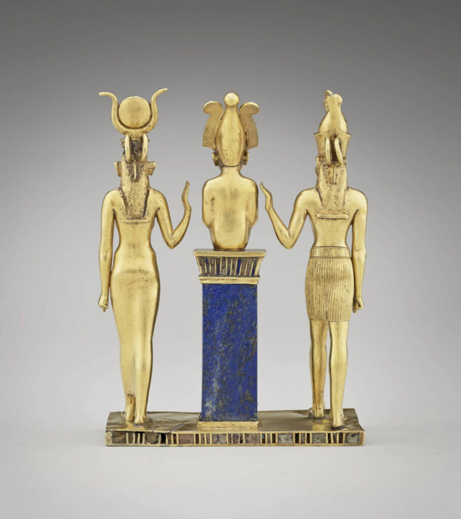 Triad of Osorkon: Triad of Osorkon II, 865–830 BCE, Louvre, Paris, France.
