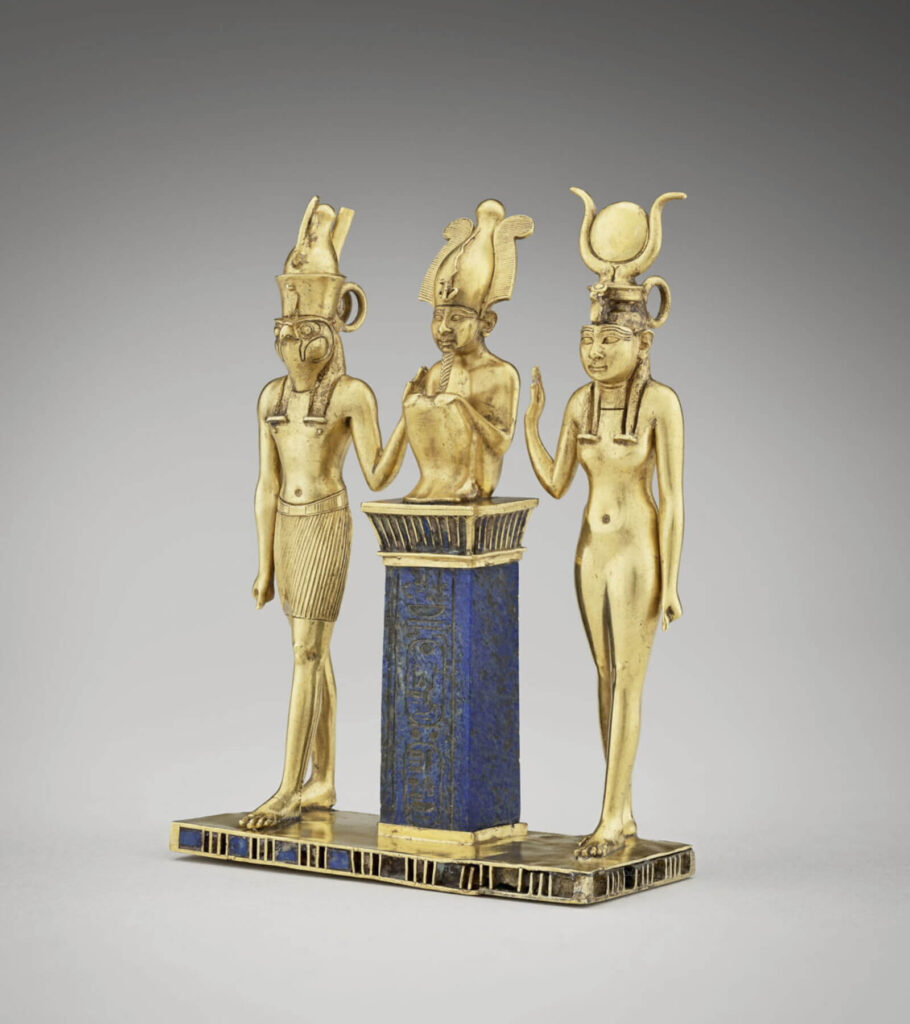 Triad of Osorkon: Triad of Osorkon II, 865–830 BCE, Louvre, Paris, France.
