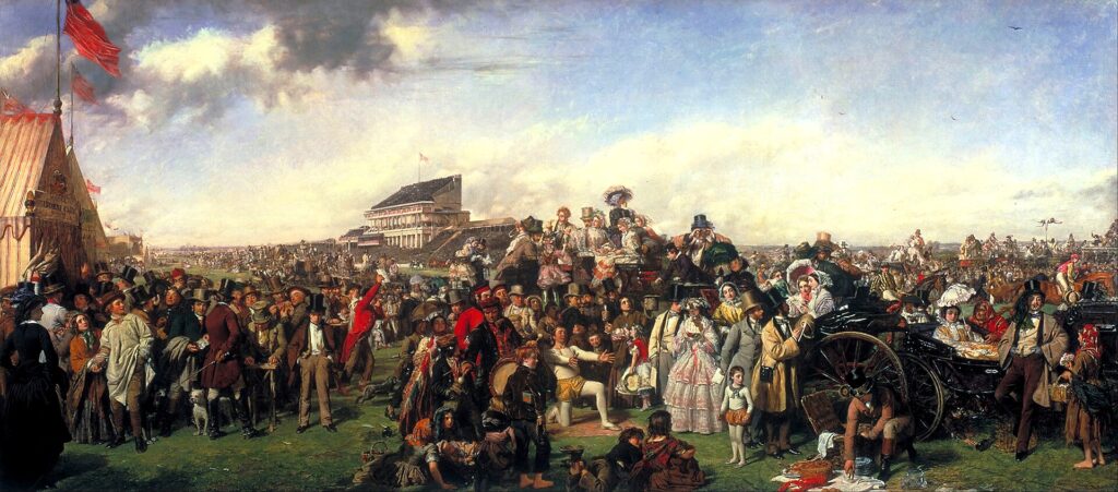 The Railway Station Frith: William Powell Frith, The Derby Day, 1856–1858, Tate Britain, London, UK.
