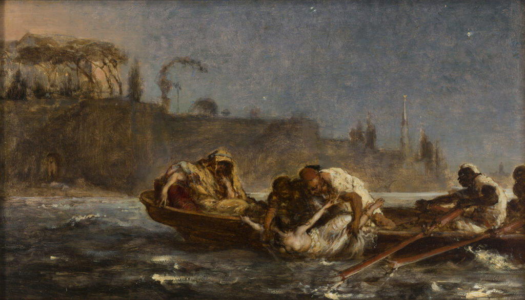 Museums in Wrocław: Jan Matejko, Drowned in the Bosphorus, 1872, from the collection of the Museum of the Lubomirski Princes Ossolineum, on display at the Pan Tadeusz Museum Ossolineum, Wrocław, Poland.
