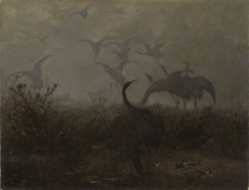 Józef Chełmoński: Józef Chełmoński, Cranes, 1870, National Museum in Krakow, Poland. Museum’s website.
