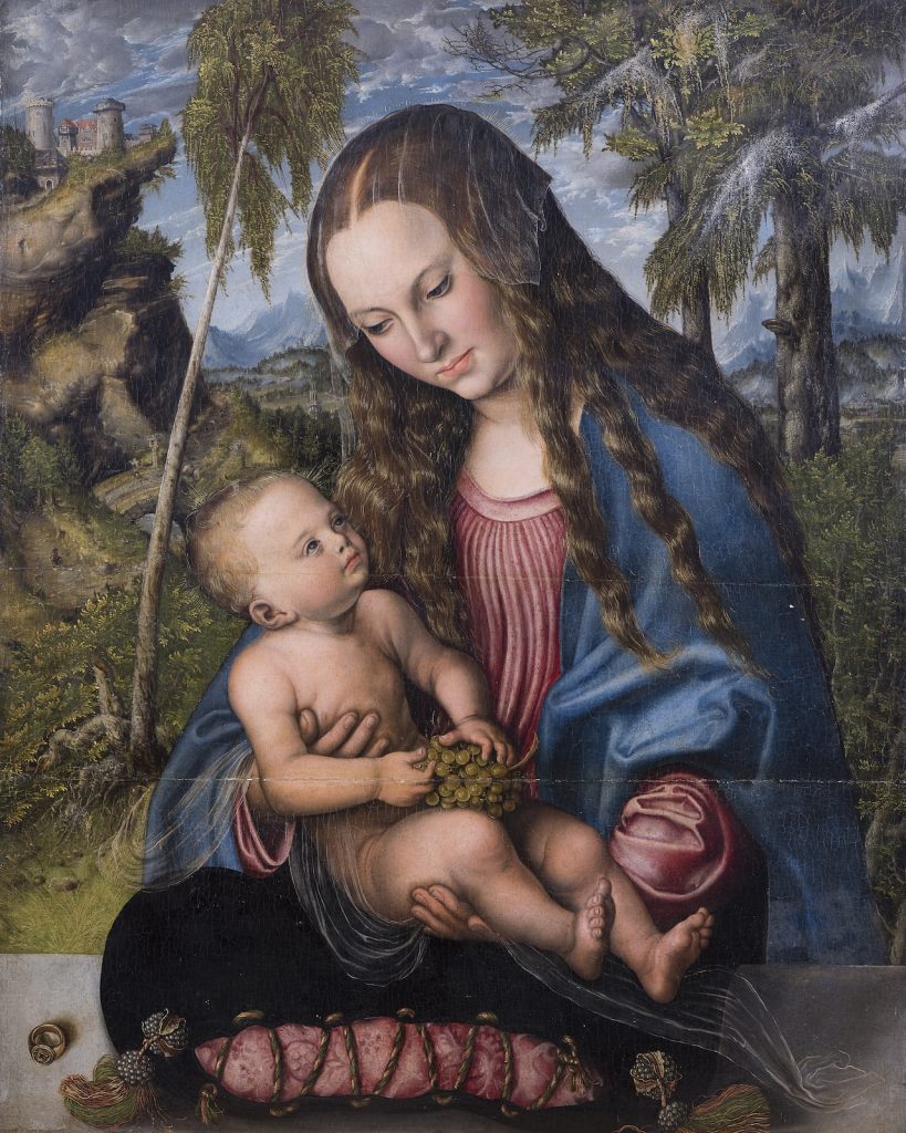 Museums in Wrocław: Lucas Cranach the Elder, Madonna Under the Fir Tree, 1510, Archdiocesan Museum in Wrocław, Wrocław, Poland.
