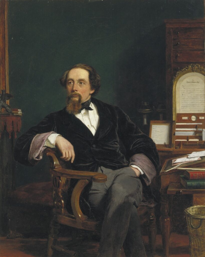 The Railway Station Frith: William Powell Frith, Charles Dickens in His Study, 1859, Victoria and Albert Museum, London, UK.
