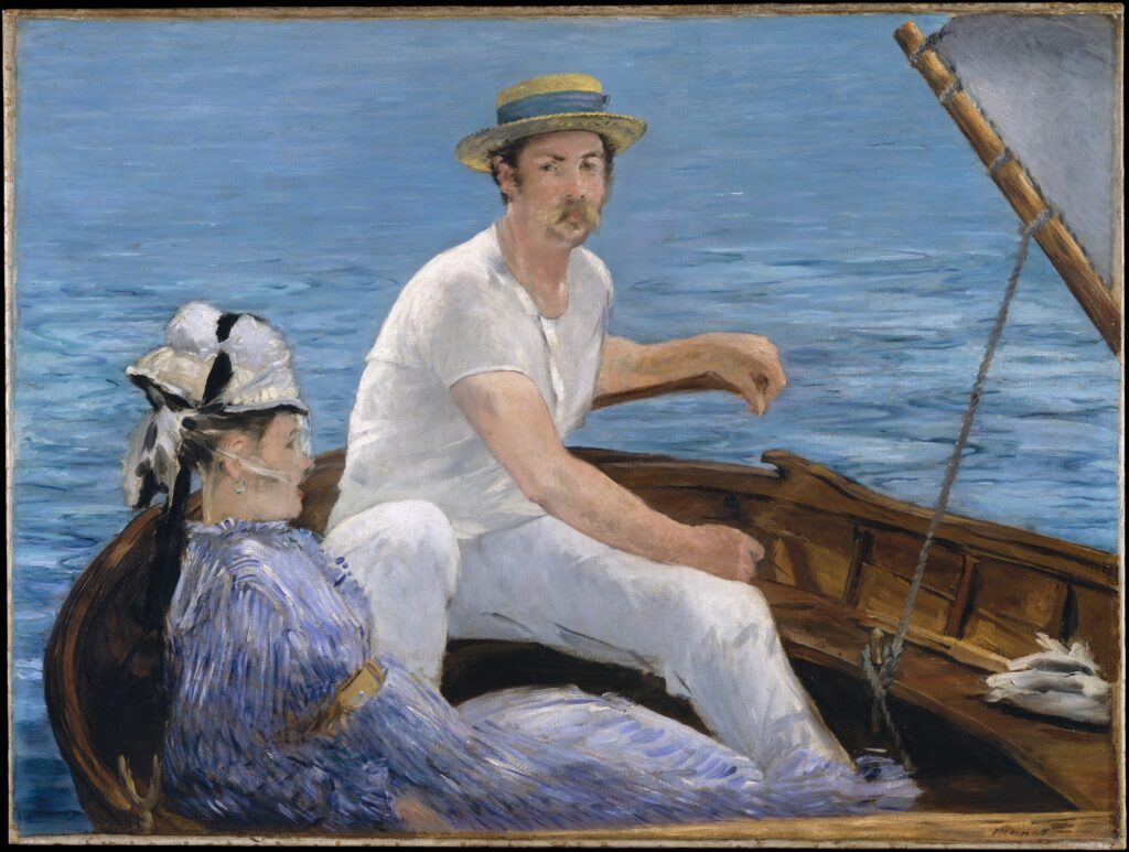 Édouard Manet Paintings: Édouard Manet, Boating, 1874, Metropolitan Museum of Art, New York City, NY, USA.
