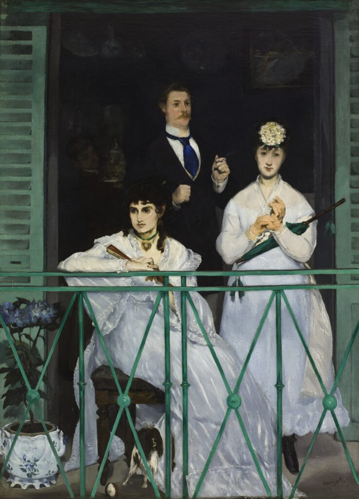 Édouard Manet Paintings: Édouard Manet, The Balcony, 1868–1869, Musée d’Orsay, Paris, France.
