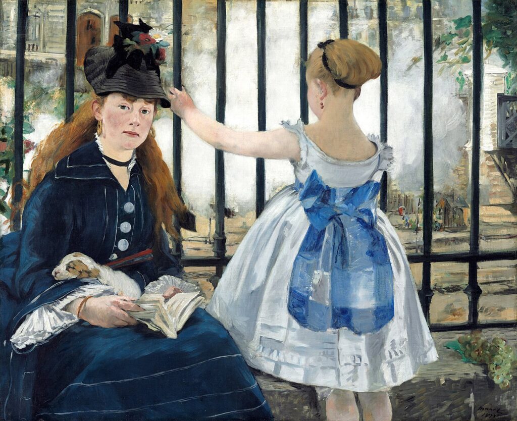 Édouard Manet Paintings: Édouard Manet, The Railway, 1873, National Gallery of Art, Washington, DC, USA.
