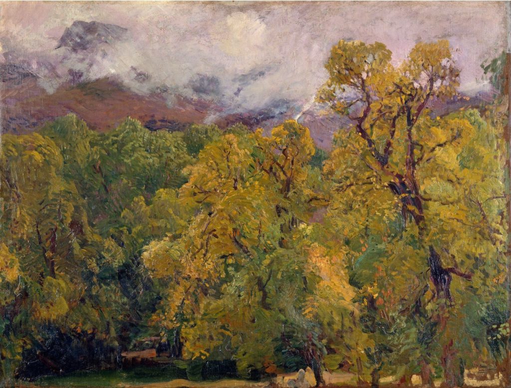 Impressionist Autumn Paintings: Joaquín Sorolla, Otoño. La Granja, 1907, Fundación Bancaja, Valencia, Spain.
