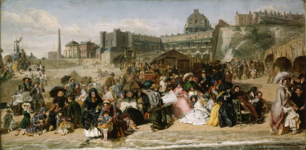 The Railway Station Frith: William Powell Frith, Ramsgate Sands, 1854, Royal Collection Trust, London, UK.
