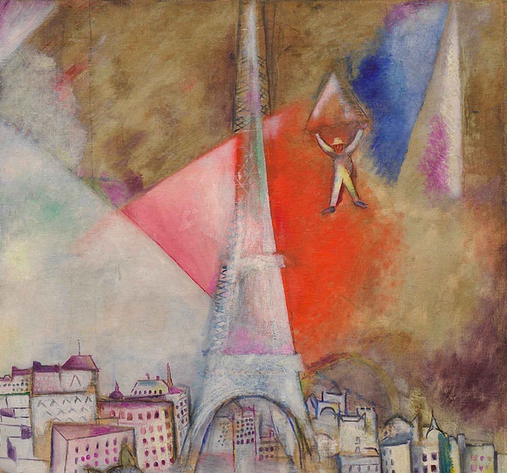 Paris Through the Window: Marc Chagall, Paris Through the Window, 1913, Solomon R. Guggenheim Museum, New York City, NY, USA. Detail.
