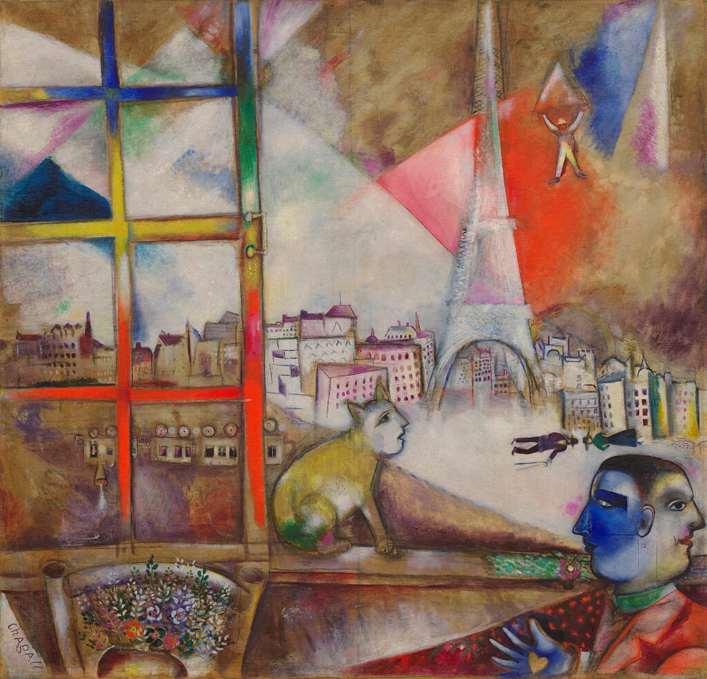 Paris Through the Window: Marc Chagall, Paris Through the Window, 1913, Solomon R. Guggenheim Museum, New York City, NY, USA.
