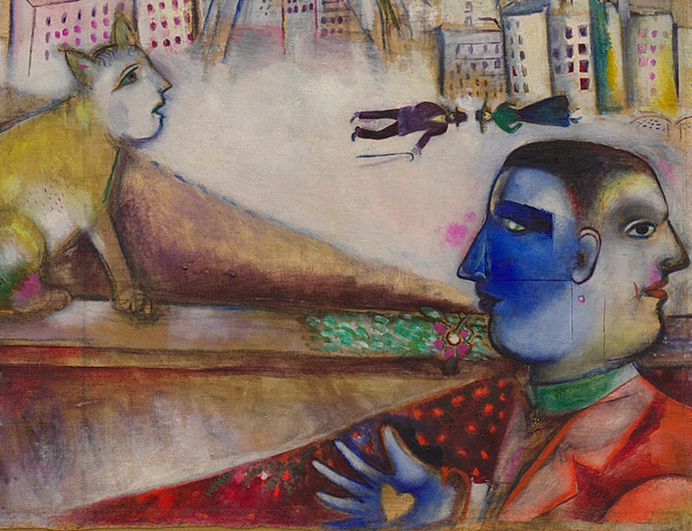 Paris Through the Window: Marc Chagall, Paris Through the Window, 1913, Solomon R. Guggenheim Museum, New York City, NY, USA. Detail.
