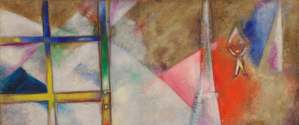 Paris Through the Window: Marc Chagall, Paris Through the Window, 1913, Solomon R. Guggenheim Museum, New York City, NY, USA. Detail.
