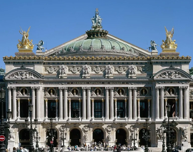Opera Garnier: South façade of the Opéra Garnier, Paris, France. Photograph by Peter Rivera via Wikimedia Commons (CC BY 2.0). Detail.
