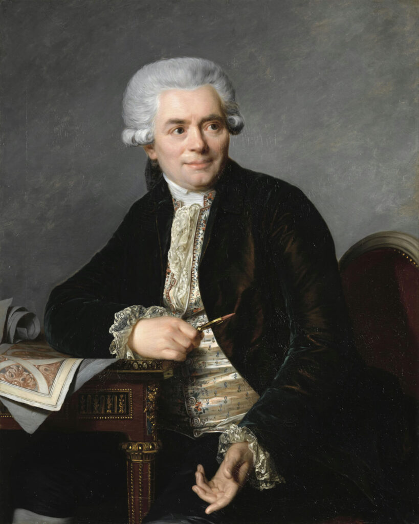 Bureau du Roi: Antoine Vestier, Portrait of Jean-Henri Riesener, 1786, Palace of Versailles, Versailles, France.
