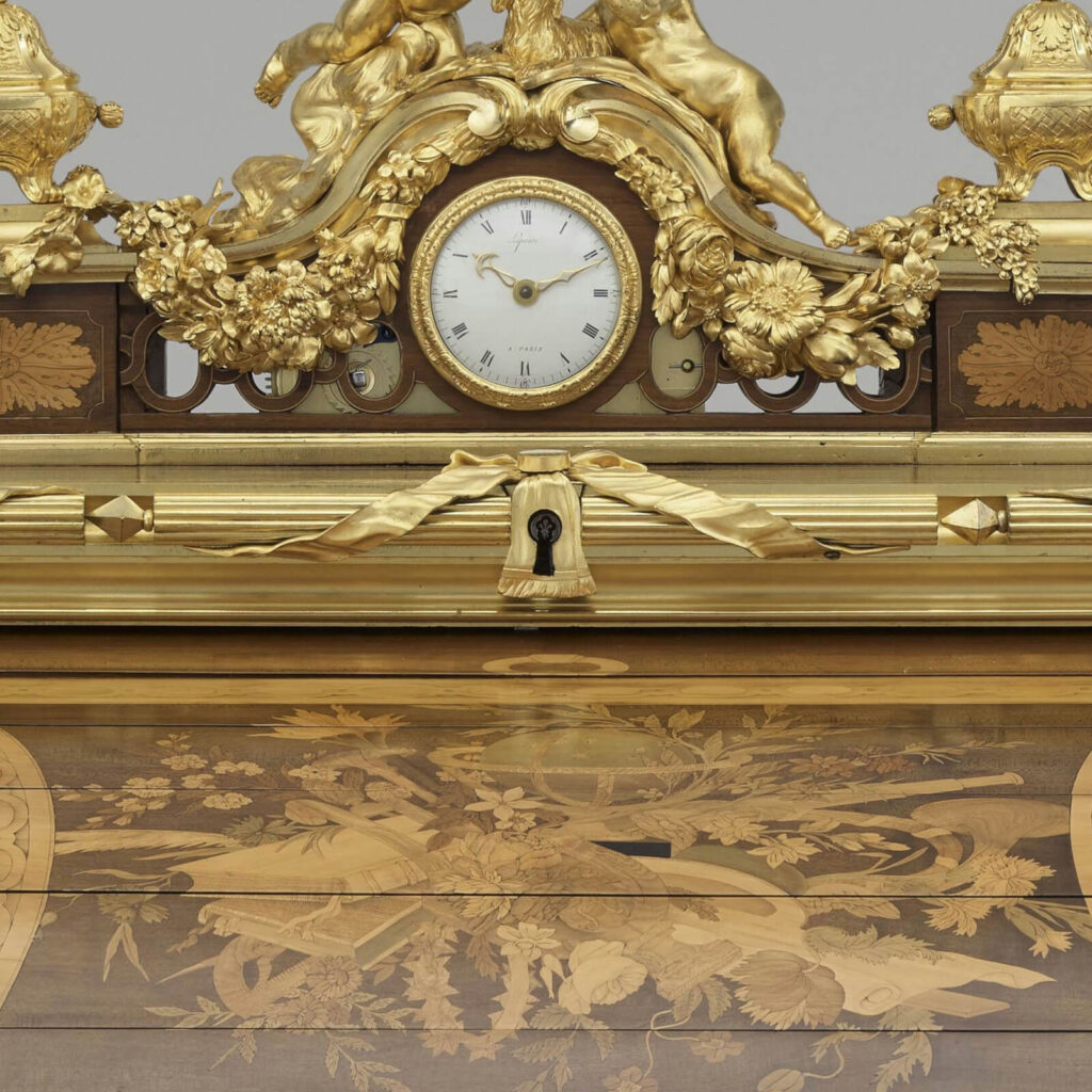 Bureau du Roi: Jean-Henri Riesener, Bureau du Roi, 1760–1769, Palace of Versailles, Versailles, France. Detail.
