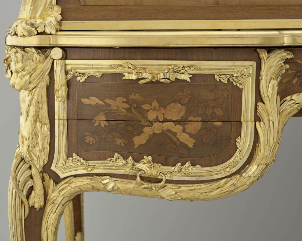 Bureau du Roi: Jean-Henri Riesener, Bureau du Roi, 1760–1769, Palace of Versailles, Versailles, France. Detail.
