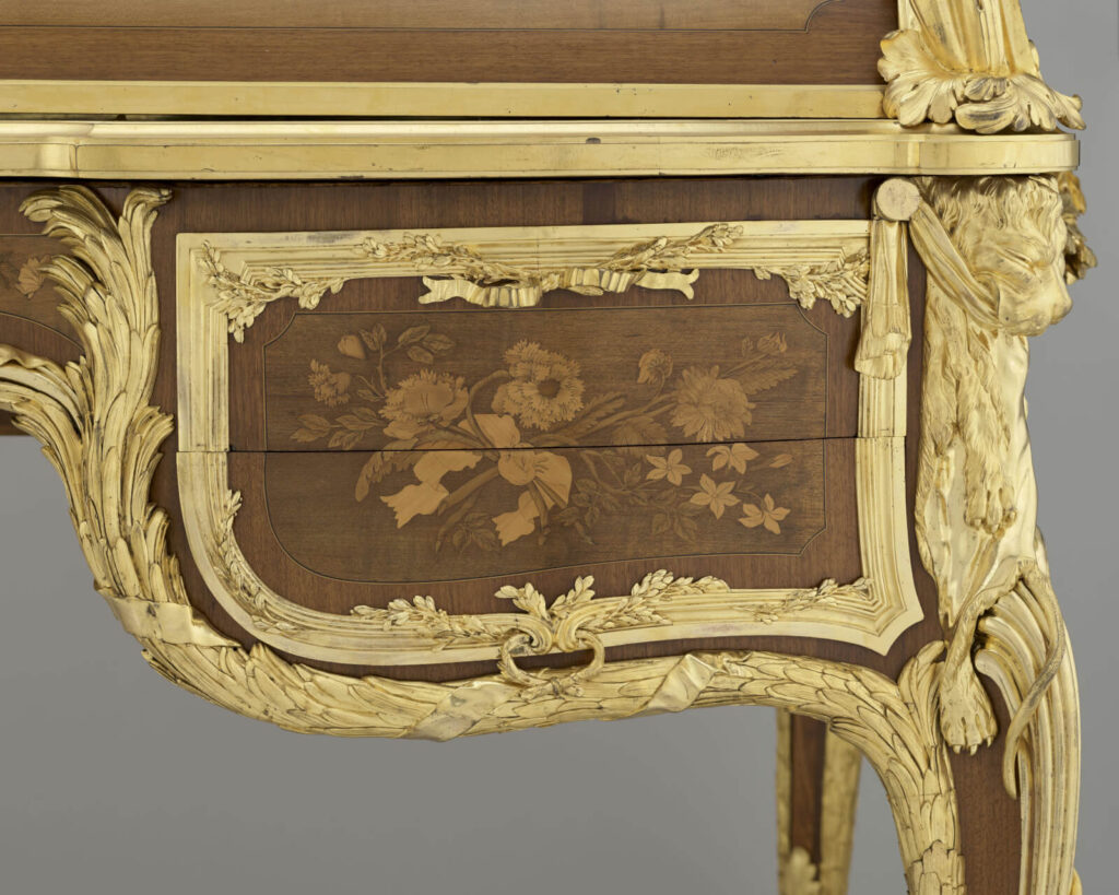 Bureau du Roi: Jean-Henri Riesener, Bureau du Roi, 1760–1769, Palace of Versailles, Versailles, France. Detail.
