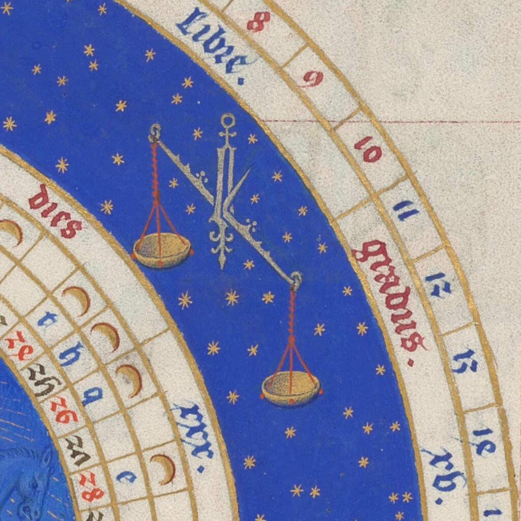 Limbourg brothers art: Limbourg brothers, September in Très Riches Heures du Duc de Berry, 1412–1416, Musée Condé, Chantilly, France. Detail.
