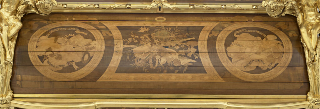 Bureau du Roi: Jean-Henri Riesener, Bureau du Roi, 1760–1769, Palace of Versailles, Versailles, France. Detail.
