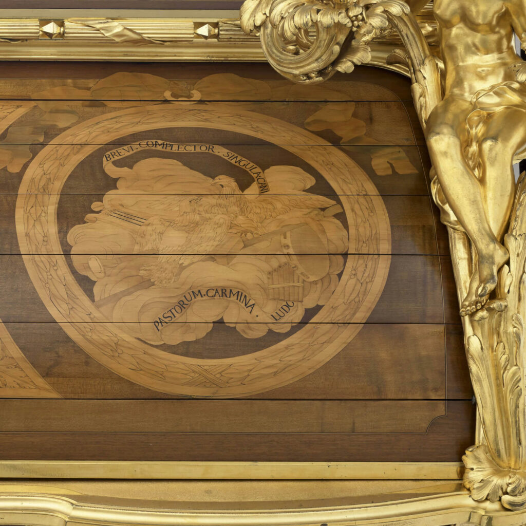Bureau du Roi: Jean-Henri Riesener, Bureau du Roi, 1760–1769, Palace of Versailles, Versailles, France. Detail.
