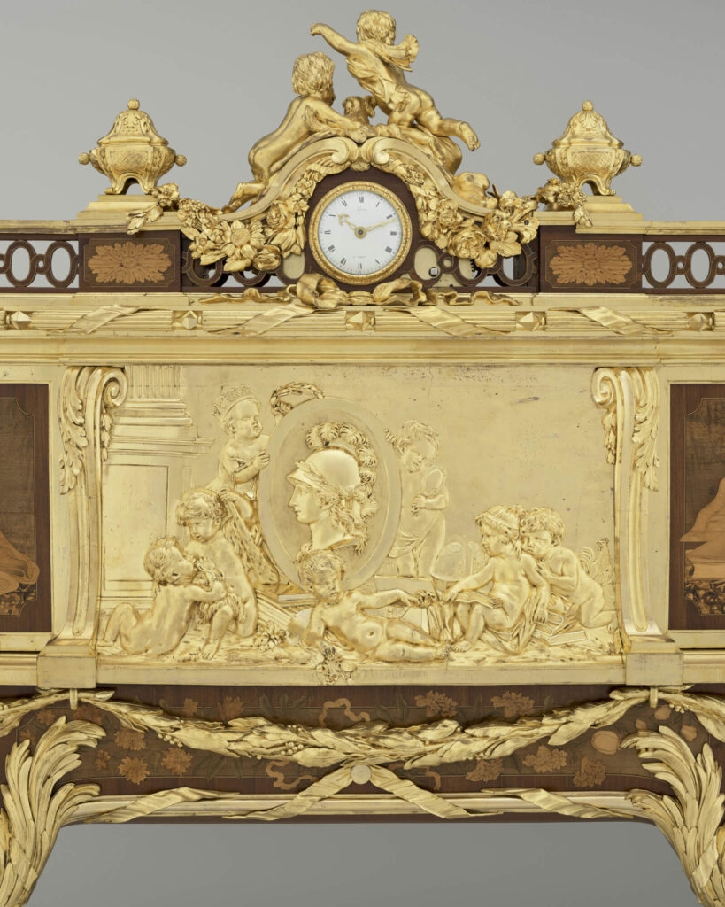 Bureau du Roi: Jean-Henri Riesener, Bureau du Roi, 1760–1769, Palace of Versailles, Versailles, France. Detail.
