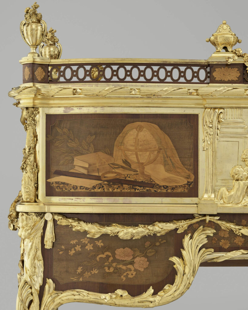 Bureau du Roi: Jean-Henri Riesener, Bureau du Roi, 1760–1769, Palace of Versailles, Versailles, France. Detail.
