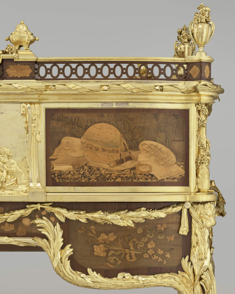 Bureau du Roi: Jean-Henri Riesener, Bureau du Roi, 1760–1769, Palace of Versailles, Versailles, France. Detail.
