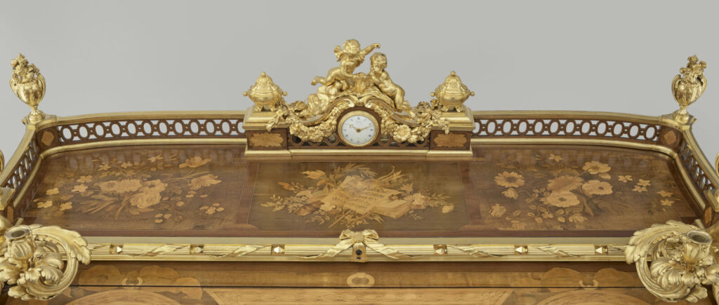 Bureau du Roi: Jean-Henri Riesener, Bureau du Roi, 1760–1769, Palace of Versailles, Versailles, France. Detail.
