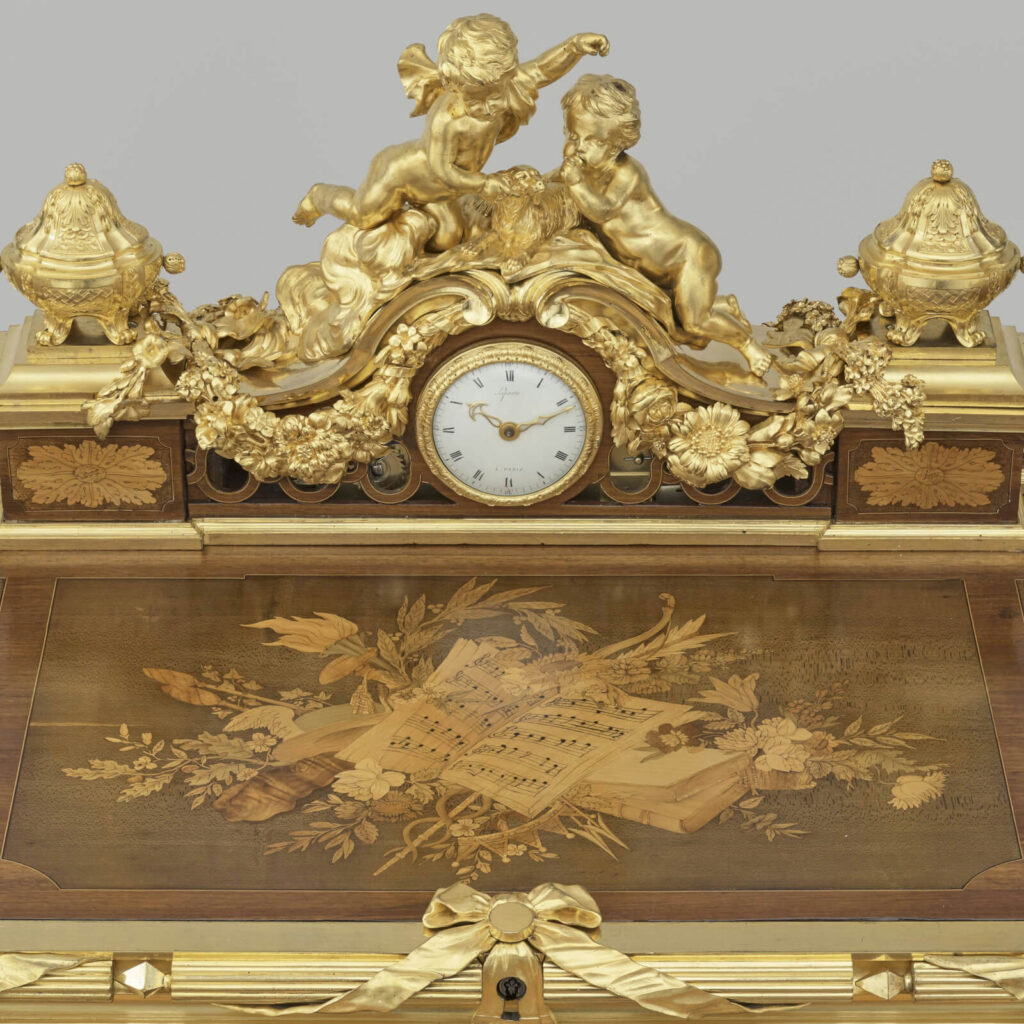 Bureau du Roi: Jean-Henri Riesener, Bureau du Roi, 1760–1769, Palace of Versailles, Versailles, France. Detail.
