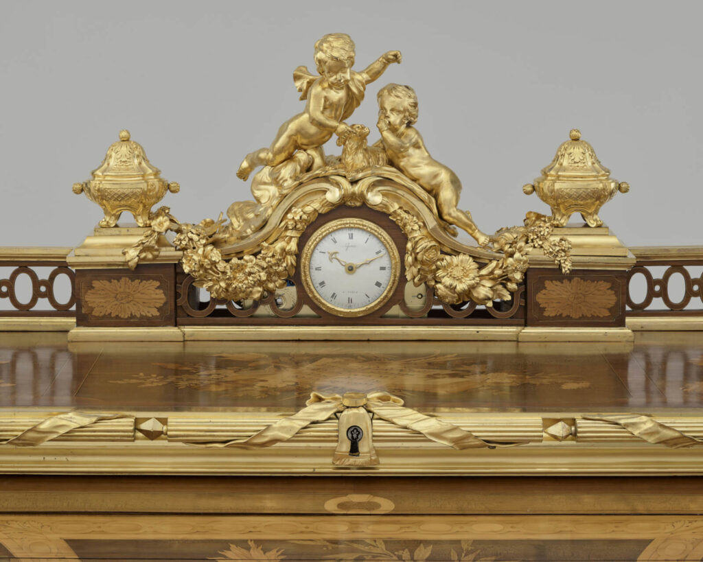 Bureau du Roi: Jean-Henri Riesener, Bureau du Roi, 1760–1769, Palace of Versailles, Versailles, France. Detail.
