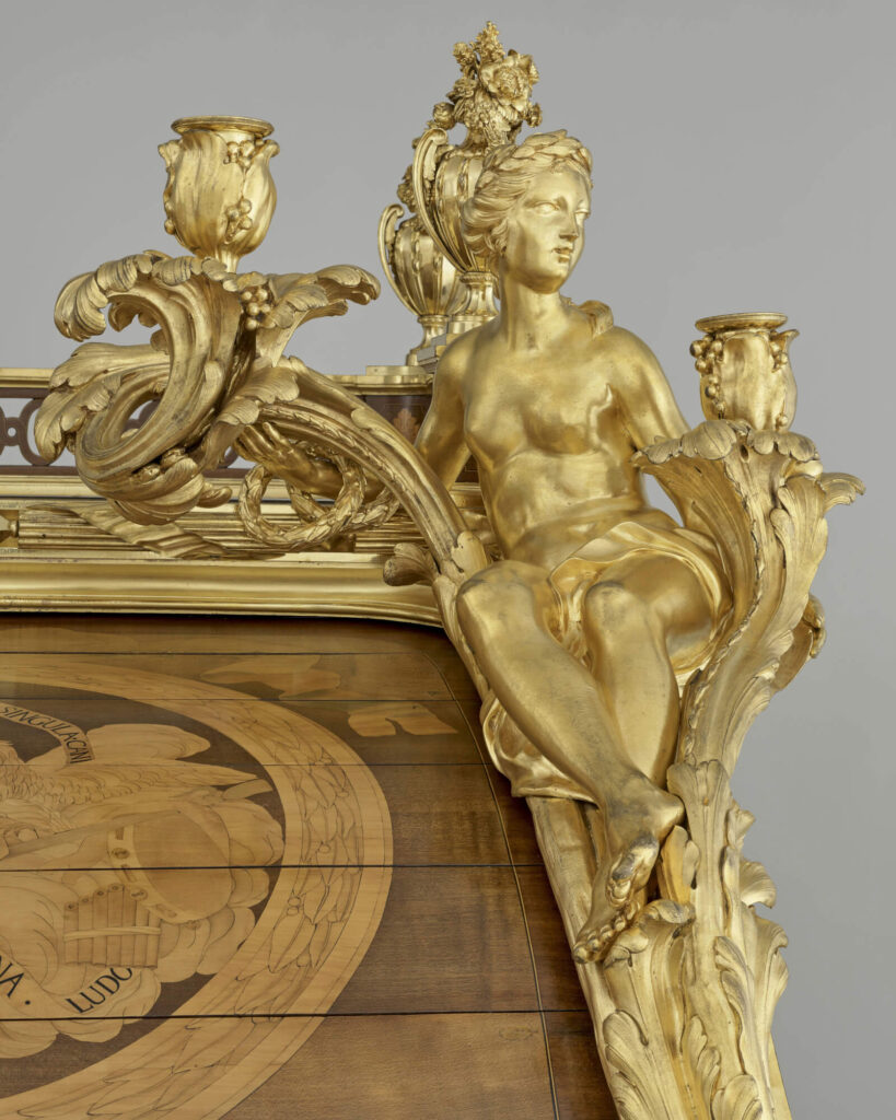 Bureau du Roi: Jean-Henri Riesener, Bureau du Roi, 1760–1769, Palace of Versailles, Versailles, France. Detail.
