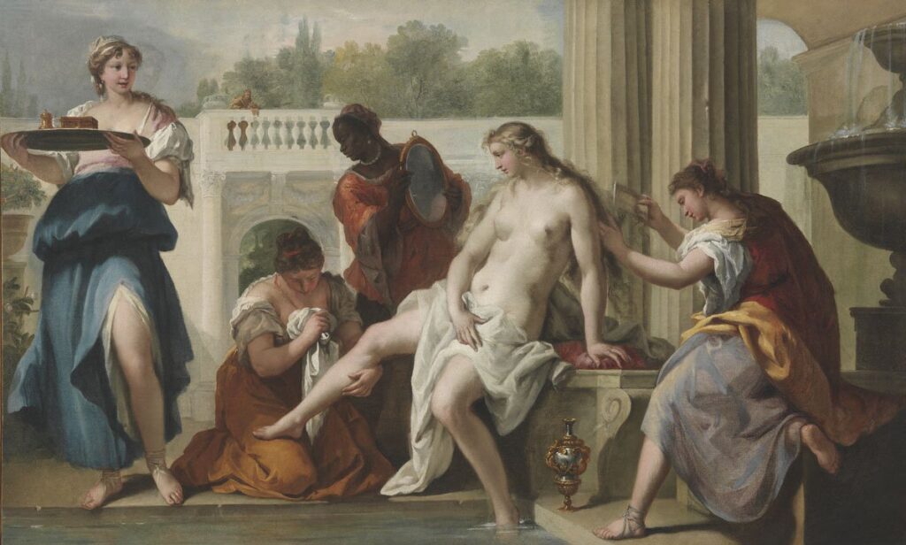 Hygiene in art: Sebastiano Ricci, Bathsheba at Her Bath, 1724, Museum of Fine Arts, Budapest, Hungary.
