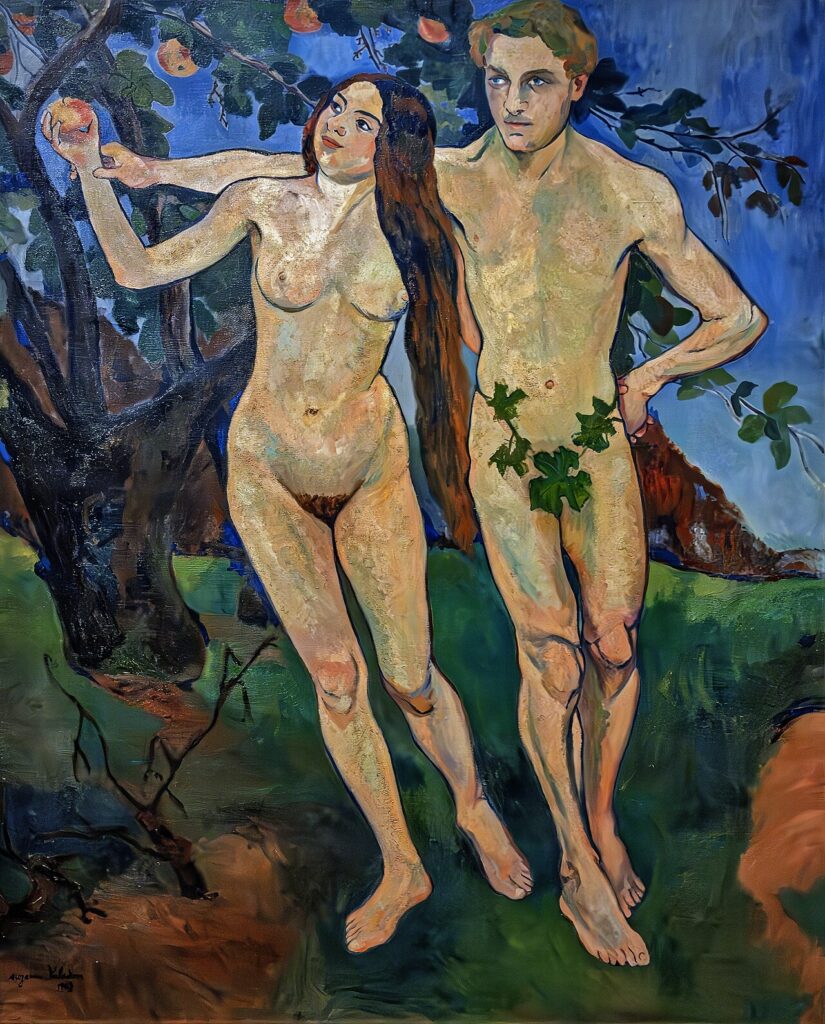 Suzanne Valadon self-portraits: Suzanne Valadon, Adam and Eve, 1909, Musée National d’Art Moderne, Paris, France.
