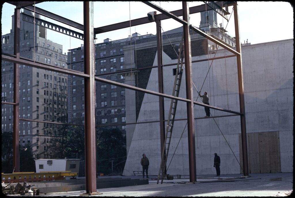 Temple of Dendur: Construction of the Temple of Dendur Wing, 1974, Metropolitan Museum of Art, New York City, NY, USA.
