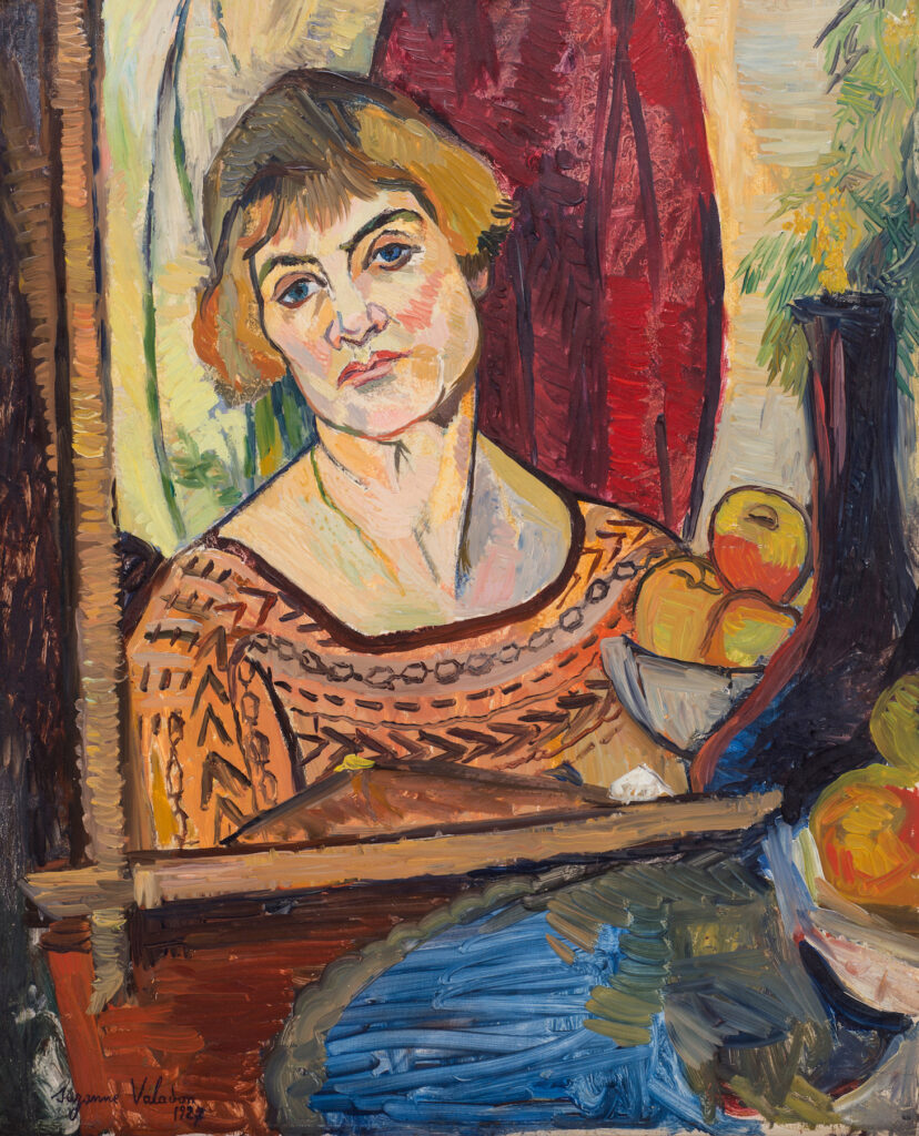 Suzanne Valadon self-portraits: Suzanne Valadon, Self-Portrait, 1927, Collection of the City of Sannois, Val d’Oise, France, on temporary loan to the Musée de Montmartre, Paris, © 2021 Artist Rights Society (ARS), New York. Photograph by Stéphane Pons.
