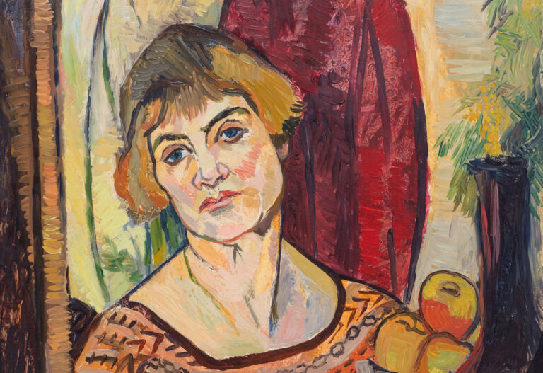 Suzanne Valadon self-portraits: Suzanne Valadon, Self-Portrait, 1927, Collection of the City of Sannois, Val d’Oise, France, on temporary loan to the Musée de Montmartre, Paris, © 2021 Artist Rights Society (ARS), New York. Photograph by Stéphane Pons. Detail.

