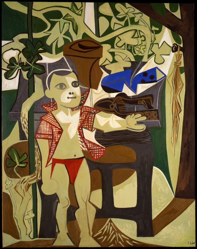 Claude Picasso: Françoise Gilot, The Garden Table with Claude, 1952, private collection. © Françoise Gilot. Press materials.
