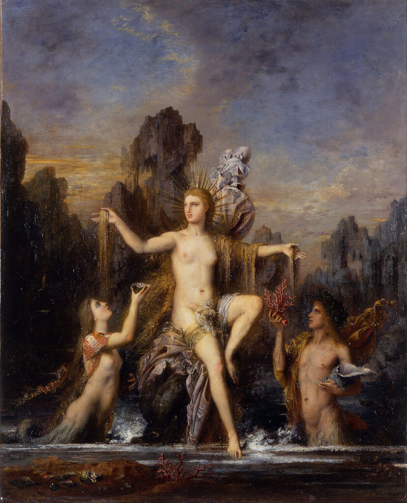 paintings of venus: Gustave Moreau, Venus Rising from the Sea, 1866, Israel Museum, Jerusalem, Israel.
