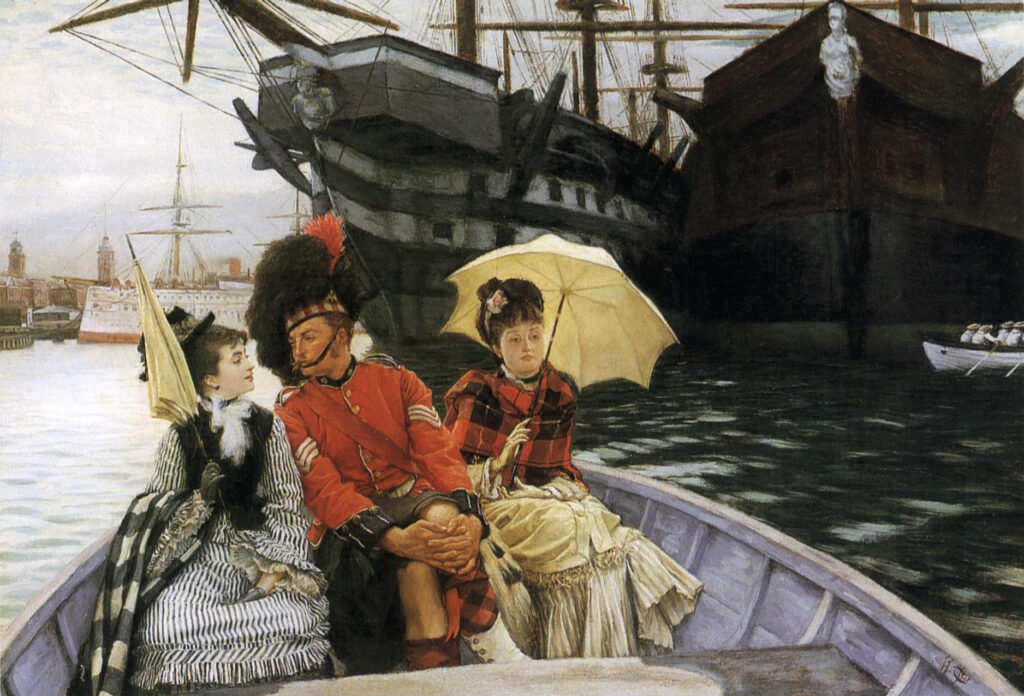 James Tissot: James Tissot, Portsmouth Dockyard, c. 1877, Tate, London, UK.
