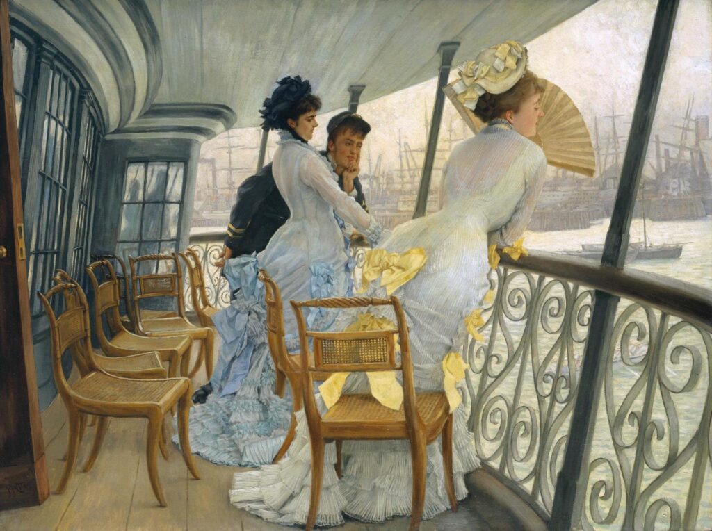 James Tissot: James Tissot, The Gallery of HMS Calcutta (Portsmouth), c. 1876, Tate, London, UK.
