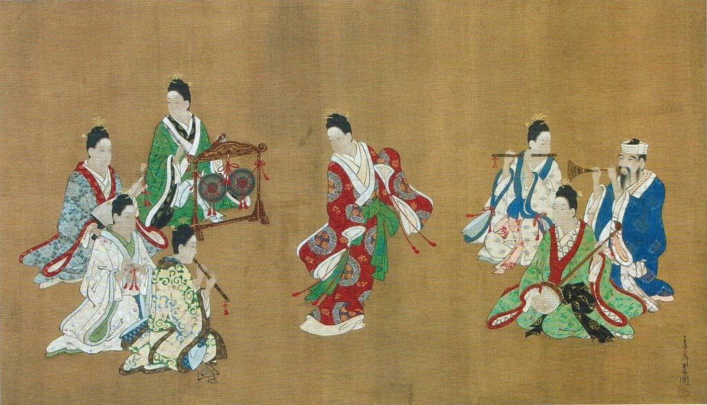 dance in art: Miyagawa Chōshun, Ryukyuan People Dancing and Playing Musical Instruments, c. 1710–1718, Weston Collection, Chicago, IL, USA.

