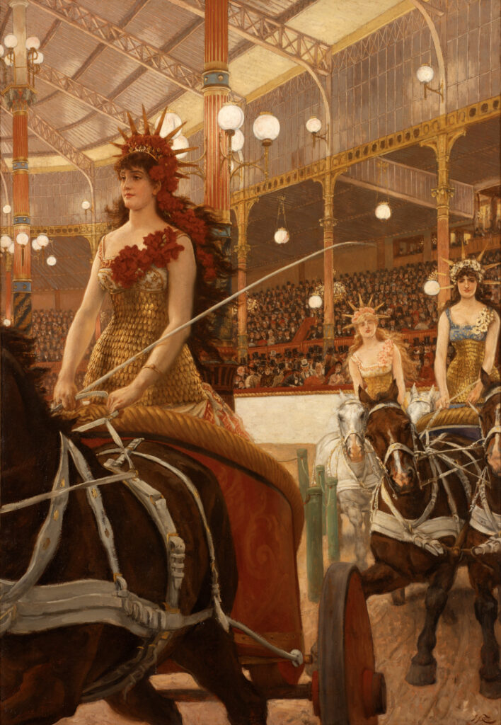 James Tissot: James Tissot, Ladies of the Chariots, 1883–1885, Rhode Island School of Design Museum, Providence, RI, USA.
